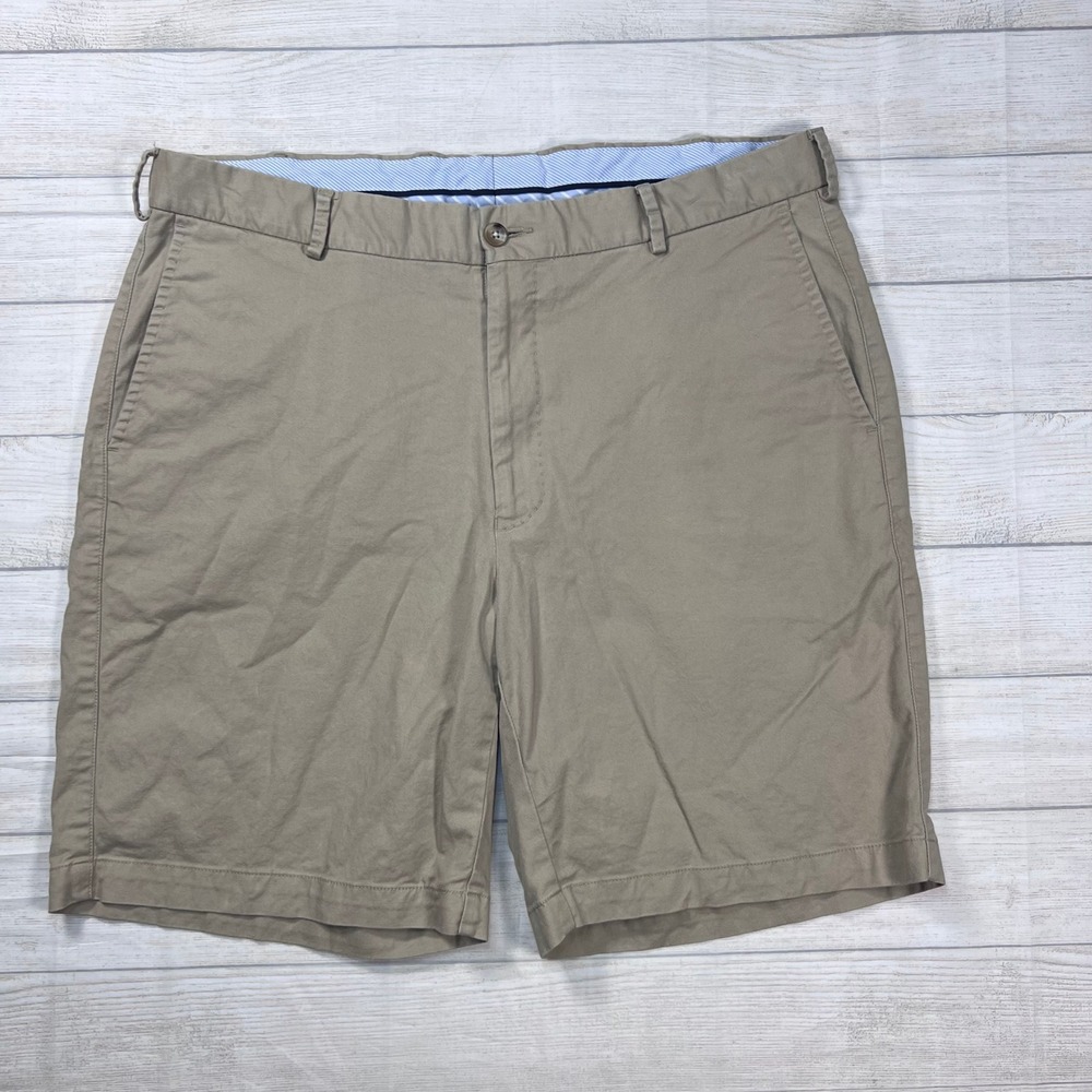 Peter Millar Shorts Men Size 36 Khaki UT Longhorns Logo Prima Cotton Chino